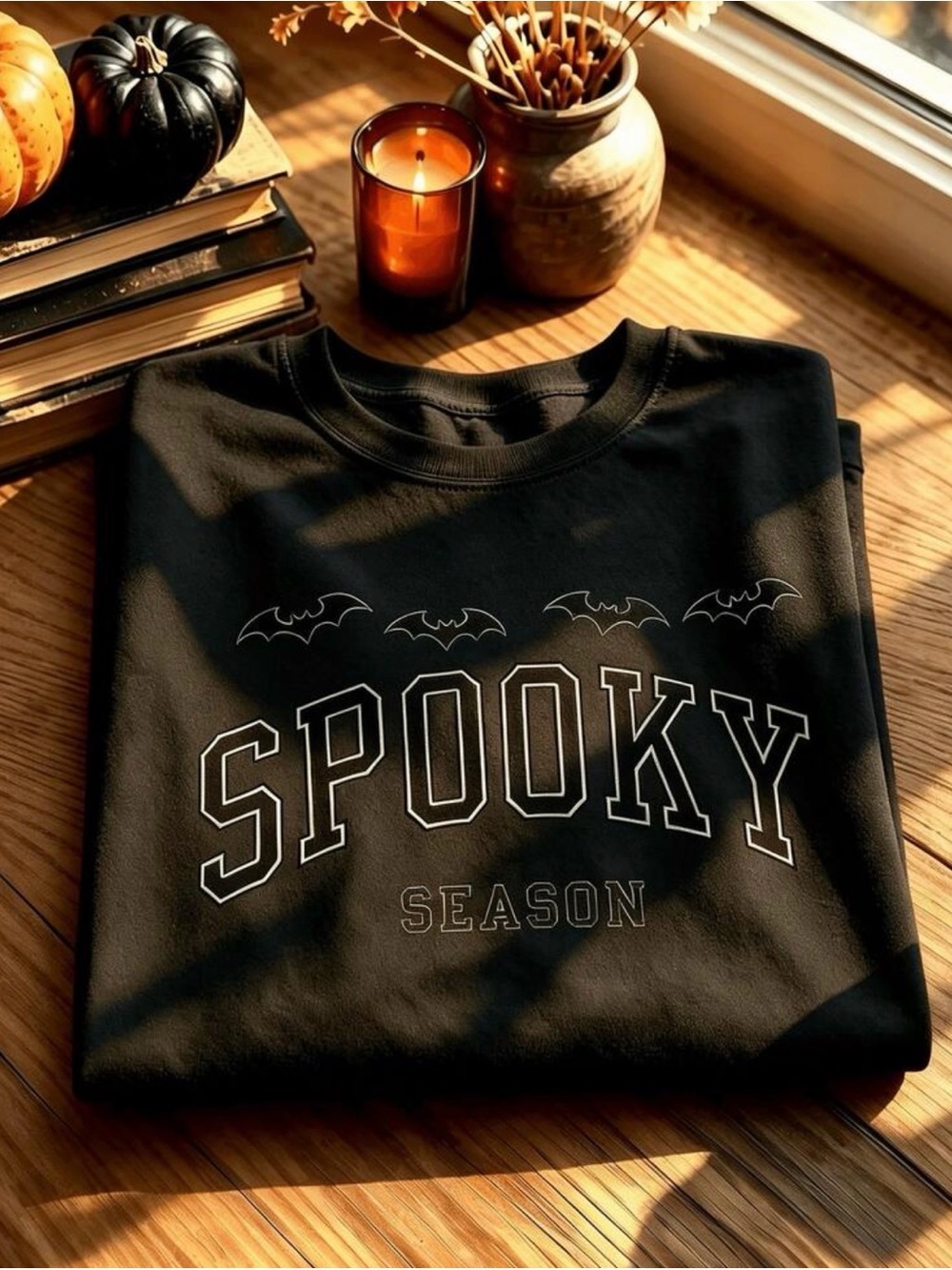 Spooky Season Black Graphic T-shirt